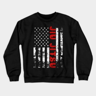 jiu jitsu american flag Crewneck Sweatshirt